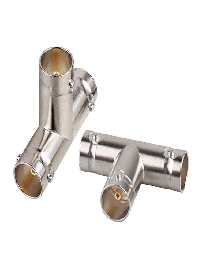 MOOKEERF 2PCS BNC Splitter Adapter 75 Ohm BNC Female to Dual Female Splitter 1 in 2 Out for SDI HD-SDI Scope CCTV Security System Monitor Connector